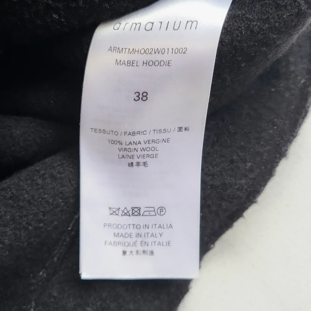 NWT$1290 ARMARIUM MABEL BOXY WOOL HOODIE Oversized Sweatshirt Sz 38 S-M (4-6) - Picture 12 of 16